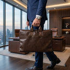 Leather Laptop Bag  Stylish  Durable Office Briefcase