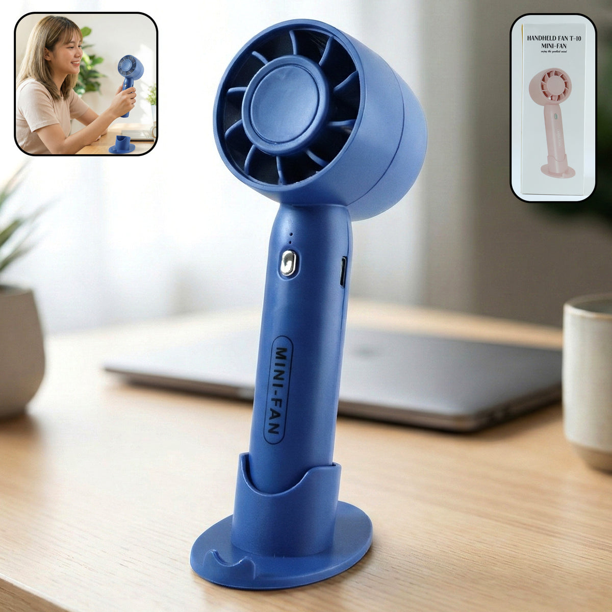 Rechargeable Mini Handheld Fan (1 Pc)