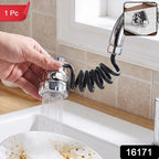 Flexible Kitchen Water Faucet Sprayer With Rotating Tap Head For Sink Use (1 Pc)