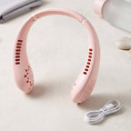 Usb Rechargeable Portable Bladeless Neck Fan For Hands Free Cooling (1 Pc)