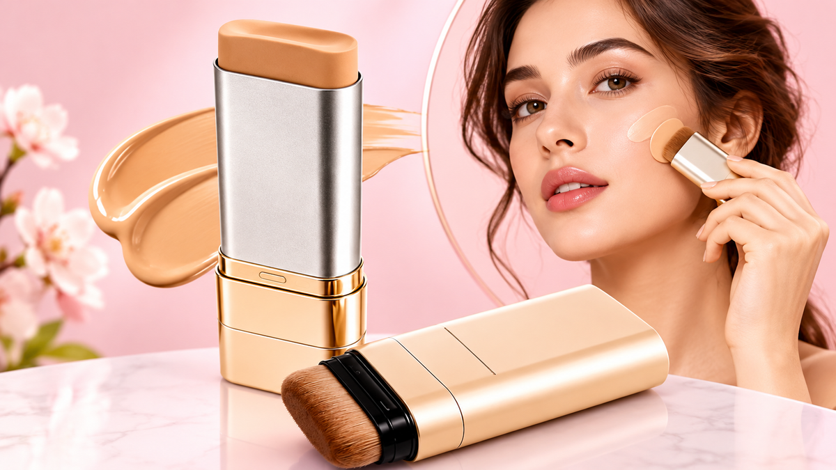 3 in 1 Korean Stick Foundation ulti-use Double Head Foundations Make up Sticks - Pack of 1