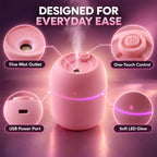 Usb Mini Cool Mist Air Humidifier With Led Night Light  Usb Cable (1 Pc)