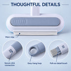 Multifunctional Window Cleaning Brush With Wiper Edge And Detail Brush (1 Pc)