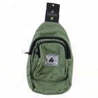 Multi Pocket Sling Crossbody Bag Compact Canvas Chest Bag With Strap (1 Pc)
