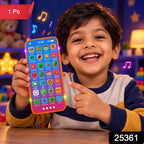 Kids Learning Mobile Phone Toy With Music Lights And Hindi English Audio (1 Pc)