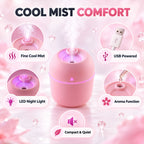 Usb Mini Cool Mist Air Humidifier With Led Night Light  Usb Cable (1 Pc)